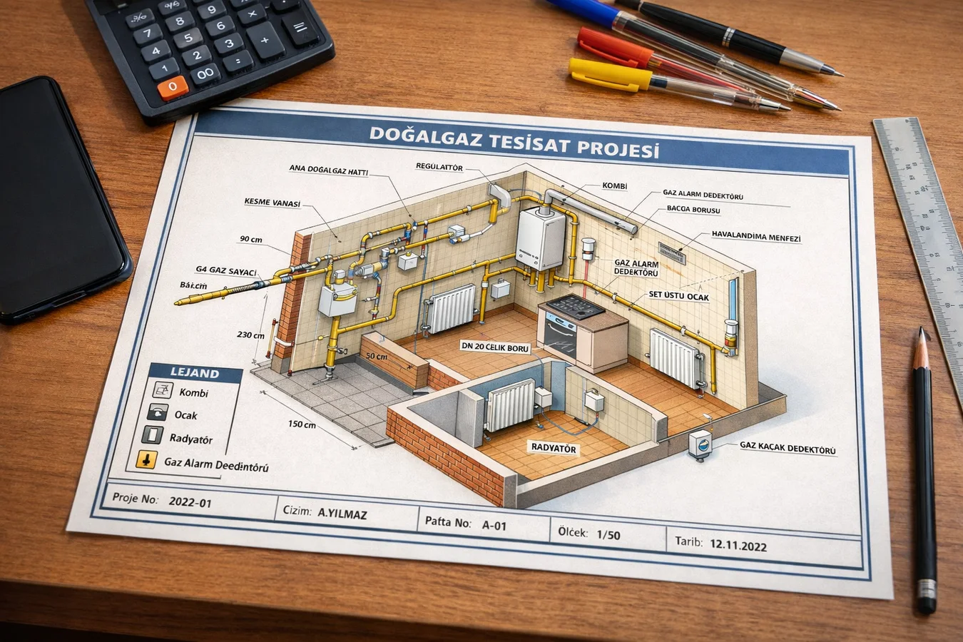 İstanbul Doğalgaz Proje Tesisat doğalgaz proje görseli
